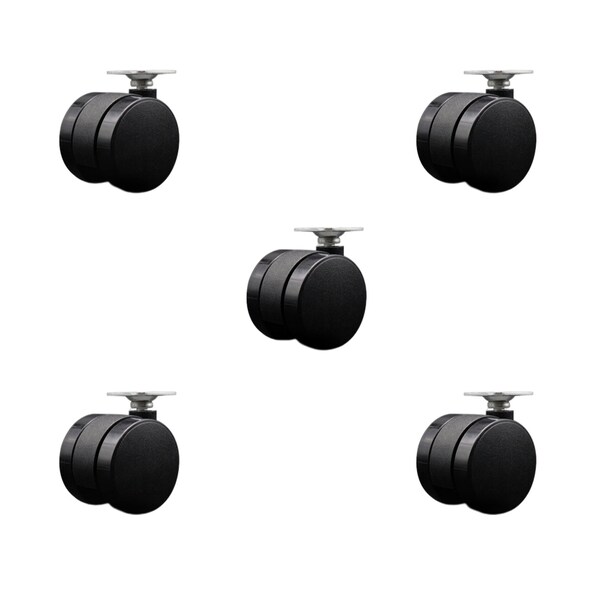 Service Caster 2'' Furniture Casters Nylon Twin Wheel Top Plate, 5PK SCC-UHTP02S50-NYS-5 - main